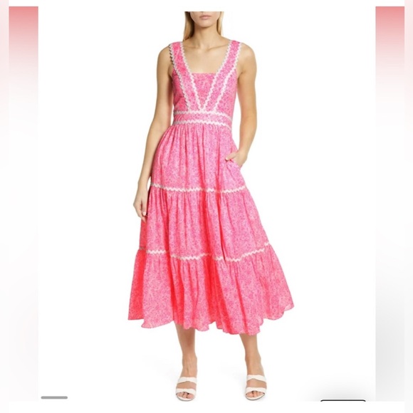 New Lilly Pulitzer Womens Pollie Cotton Dress Pink Shandy Invest A Gator Size 4 - Picture 6 of 9